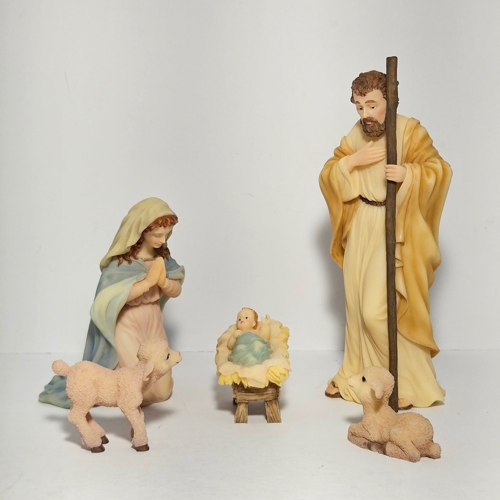 Seraphim Classics Roman Nativity Set For Unto Us A Child Is Born 70128 5pc 1995